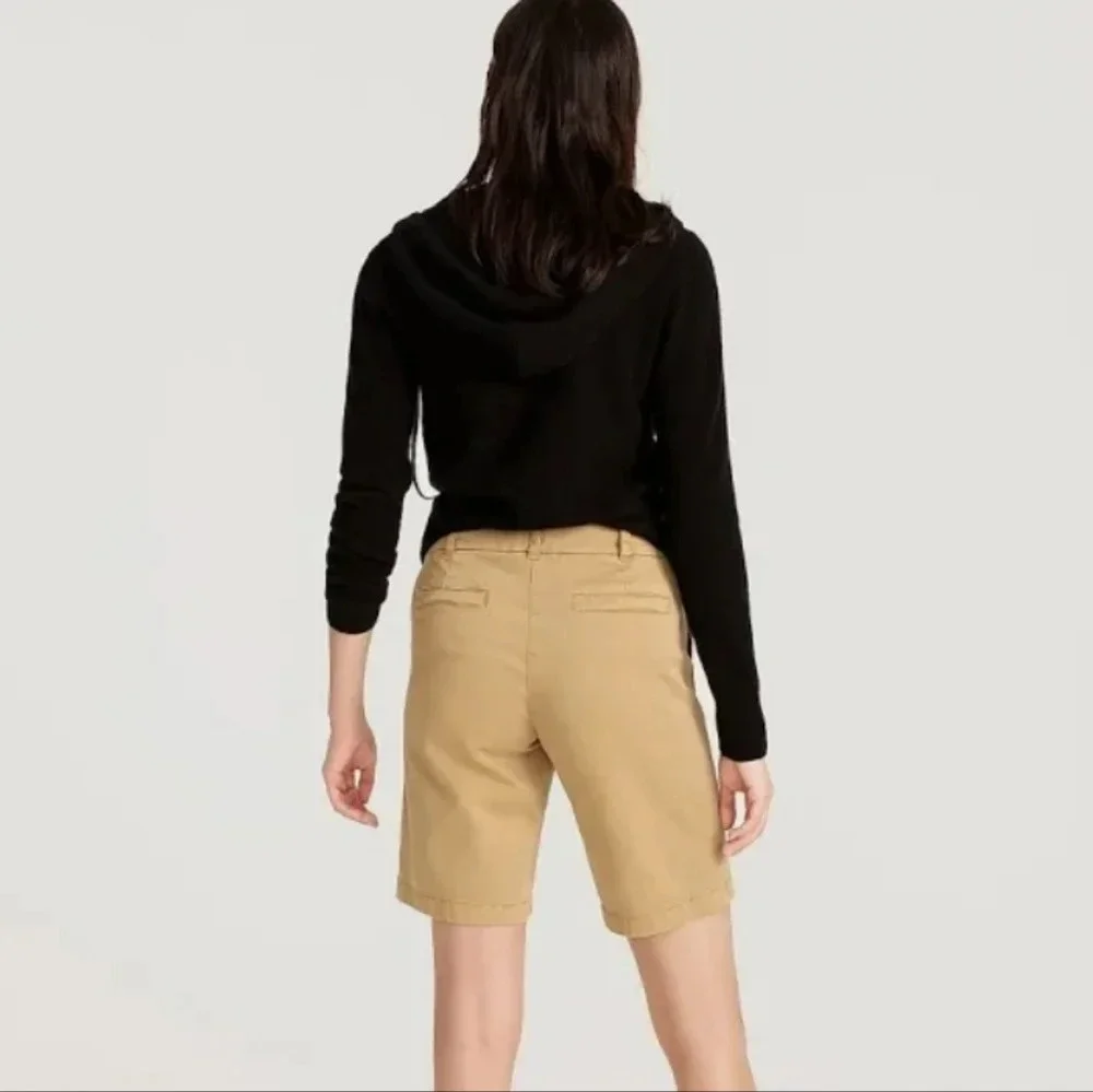 J.Crew Chino Classic Twill Broken In City fit Bermuda Shorts 10 Khaki